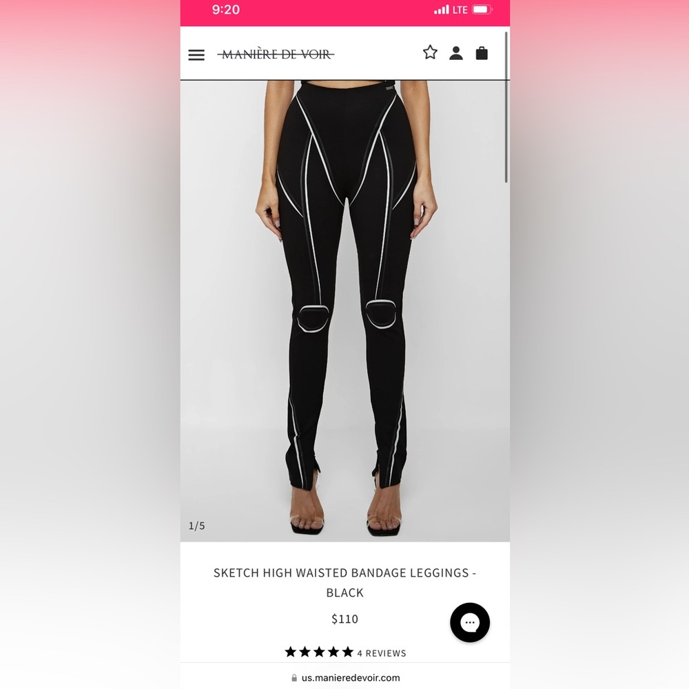 MANIERE DE VOIR SKETCH HIGH WASTED BANDAGE LEGGINGS
